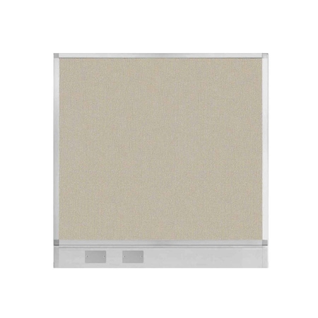 Versare Hush Panel Configurable Cubicle Partition 4' x 4' Sand Fabric w/ Cable Channel 1855418